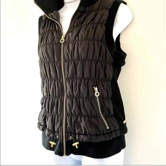 Calvin Klein Black Vest Turtleneck